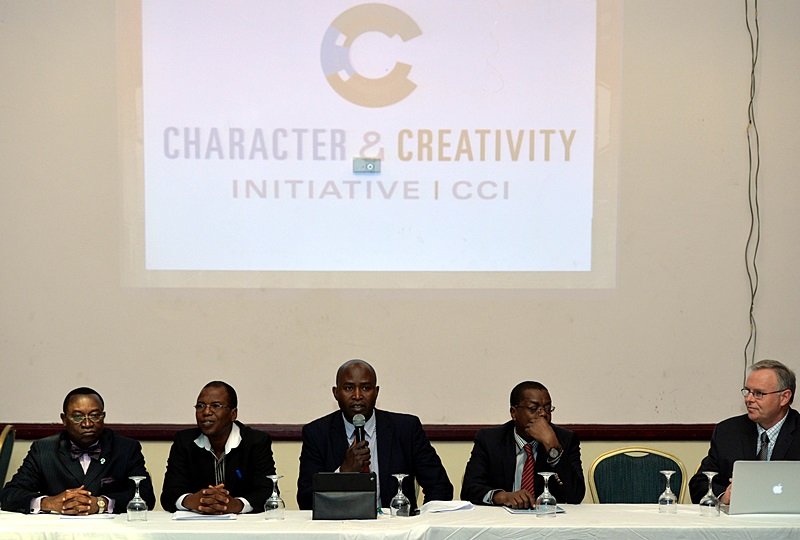 Daniel Juma, Executive Director of the Global Peace Foundation Kenya speaks at the Regional Summit for Educators, organized by the Character and Creativity Initiative.