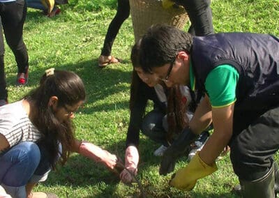 Global Peace Foundation Nepal volunteers clean Guheshwori Peace Park.