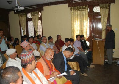 Rev. Damodar Gautam discuss interfaith and environment.