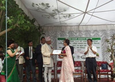 The Clean City Award presented during Global Peace Foundation Nepal's Environmental Week.