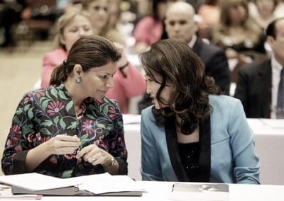 H.E. Laura Chinchilla and Dr. Jun Sook Moon at Women's Plenary