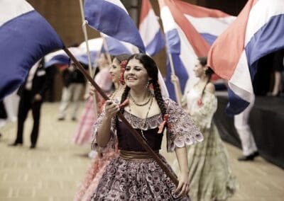 Traditional Paraguayan dancers at Global Peace Convention 2014