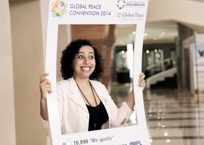 Participants engage in social media at Global Peace Convention 2014