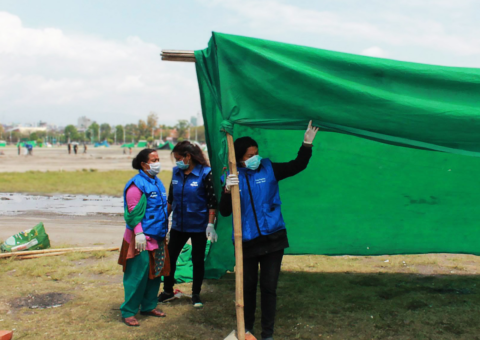 Rise Nepal helps collect tents and rising tarps for shelter