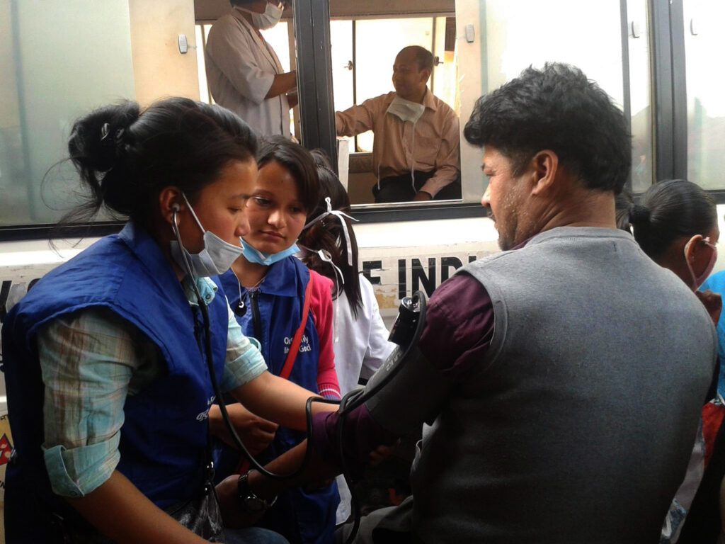 Medical Team of Rise Nepal assists around Bhaktapur.