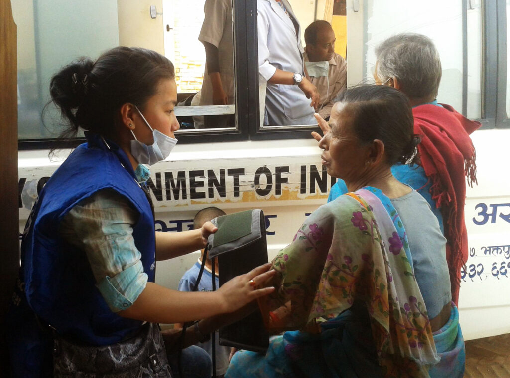 Medical Team of Rise Nepal assists around Bhaktapur.