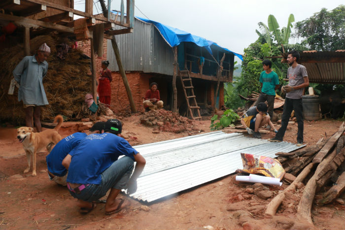 Construction of Temporary Shelter