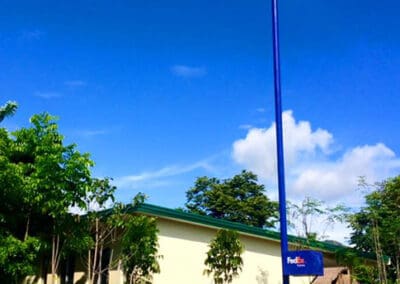 Sitio Flora Village's new solar street light.