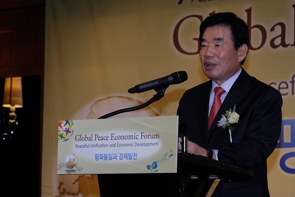 Mr. Kim Jinpyo referenced Goldman Sachs announcing if Korea united, its economic power will exceed many developed nations.
