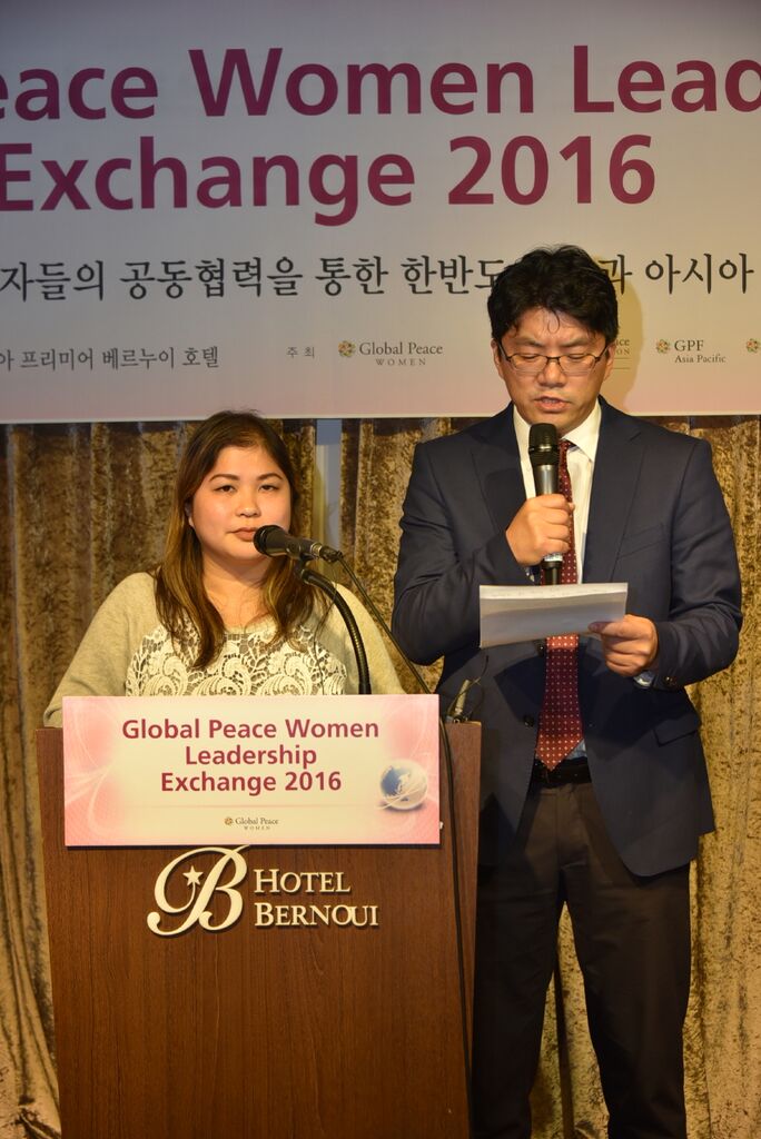 Jinsoo Kim translates for speaker