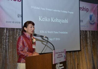 Keiko Koboyashi gives presentation