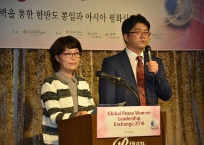 Jinsoo Kim translates for speaker