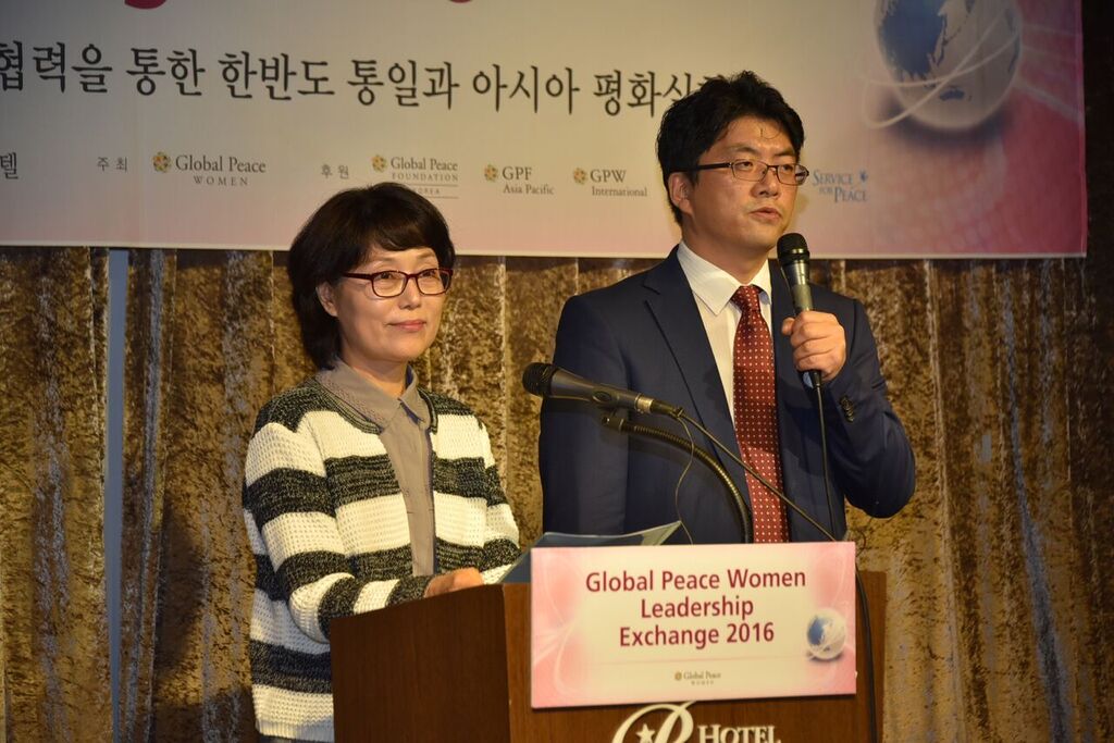 Jinsoo Kim translates for speaker