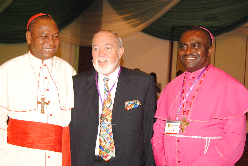 Sir James Mancham with faith leaders at GPLC 2013