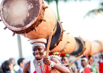 Drumers Perform At Opening Reception