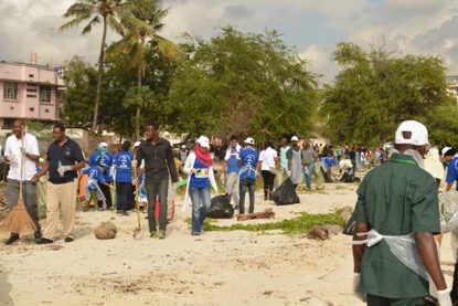 Volunteers Clean Oyster Bay Beach