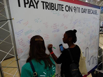 Volunteers pay tribute on 911day and share why they came to serve that day.