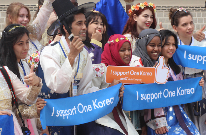 GPY international students promote One Korea