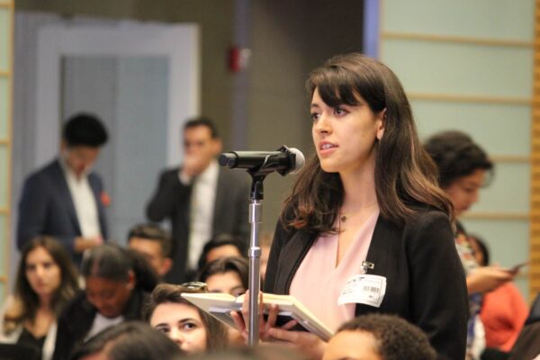 US participant of 2018 IYLA, during Q&A session at the World Bank.