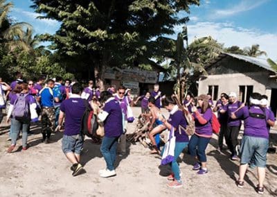 Global Peace Foundation volunteers and locals celebrate the launch.