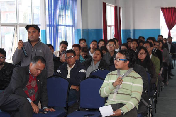 Audience Q&A at Nepal Education forum
