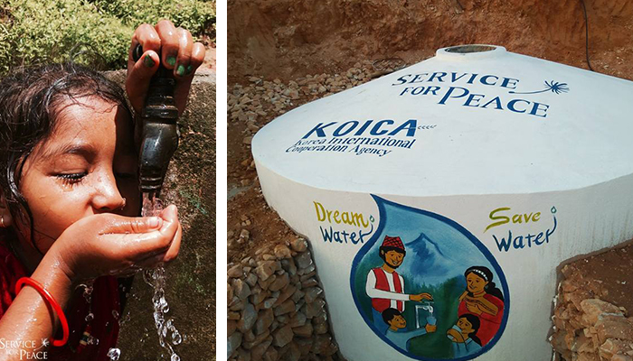 Partner Service for Peace helps provide water tanks to villages in Nepal
