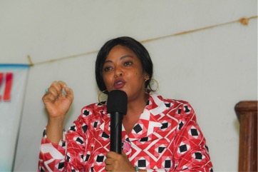 Sophia Mjema address university students at Women and Leadership forum