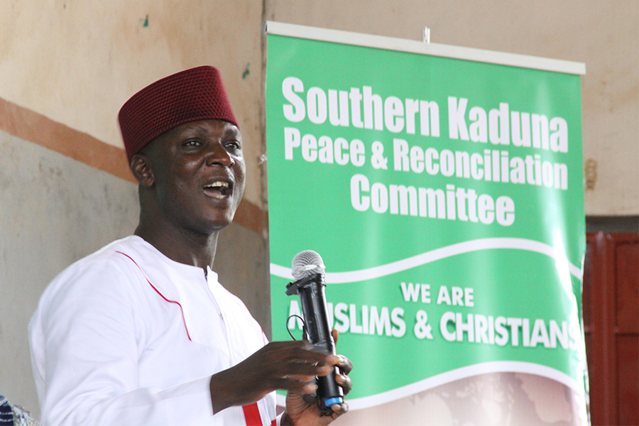 Joseph Hayab at the Southern Kaduna Peace and Reconciliation meeting