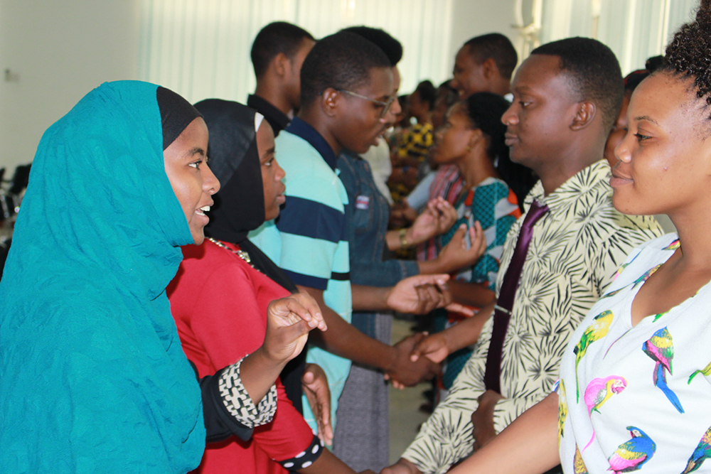 Youth participating in the active dialogue session