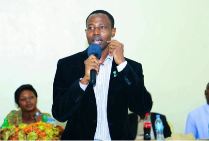 Joel Nanauka talks about moral leadership with Tanzania youth