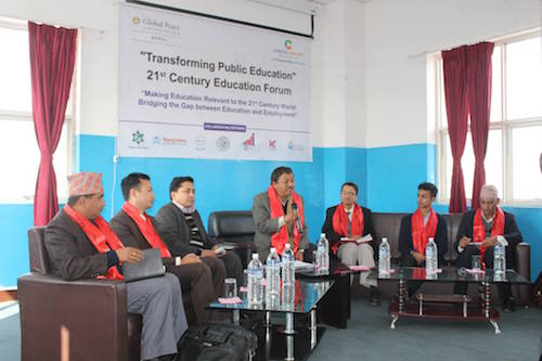 Panel at Nepal Education forum