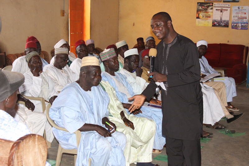 Rev. Hayab speaks to leaders at the Kaduna workshop