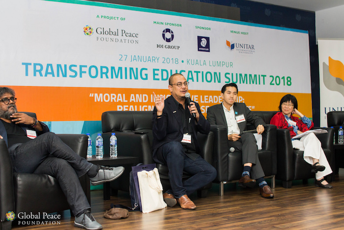 Ashran Dato’ Ghazi, CEO of Malaysian Global Innovation and Creativity Centre (MaGIC) sharing his thoughts during the education forum on creating value through entrepreneurship, leadership, and digital learning. 