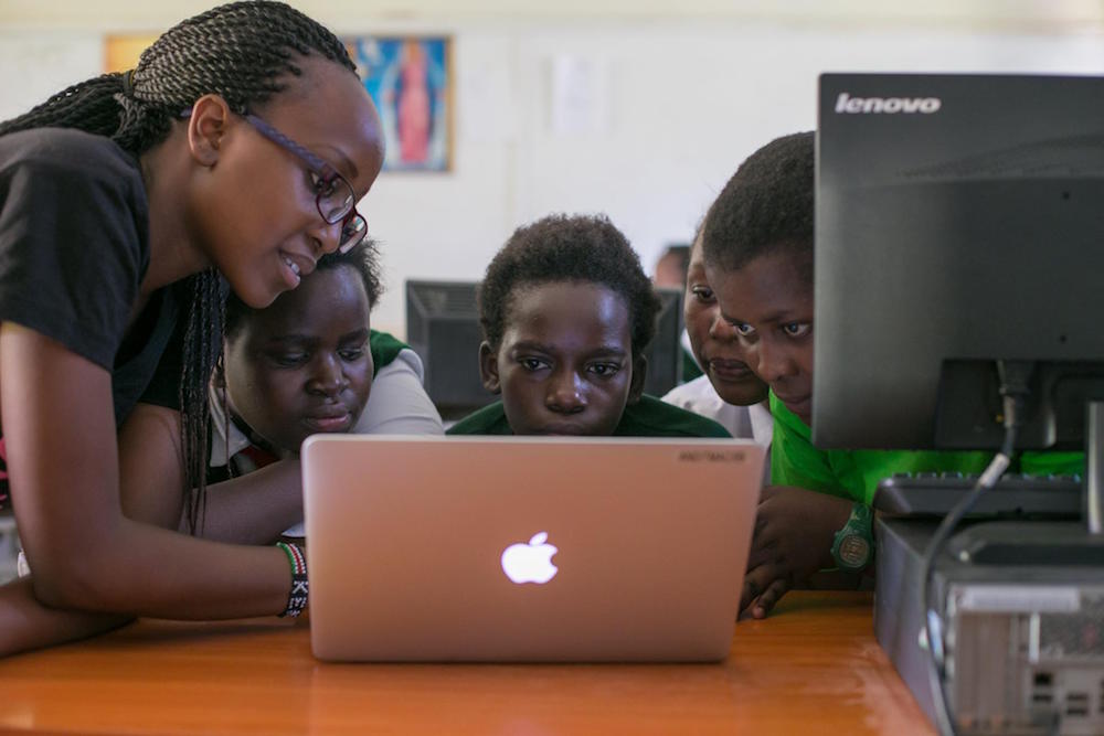 Teencode students learn new technology skills with Global Peace Education Kenya