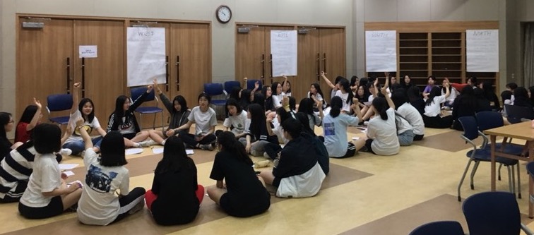 Youngduk students during women's empowerment workshop