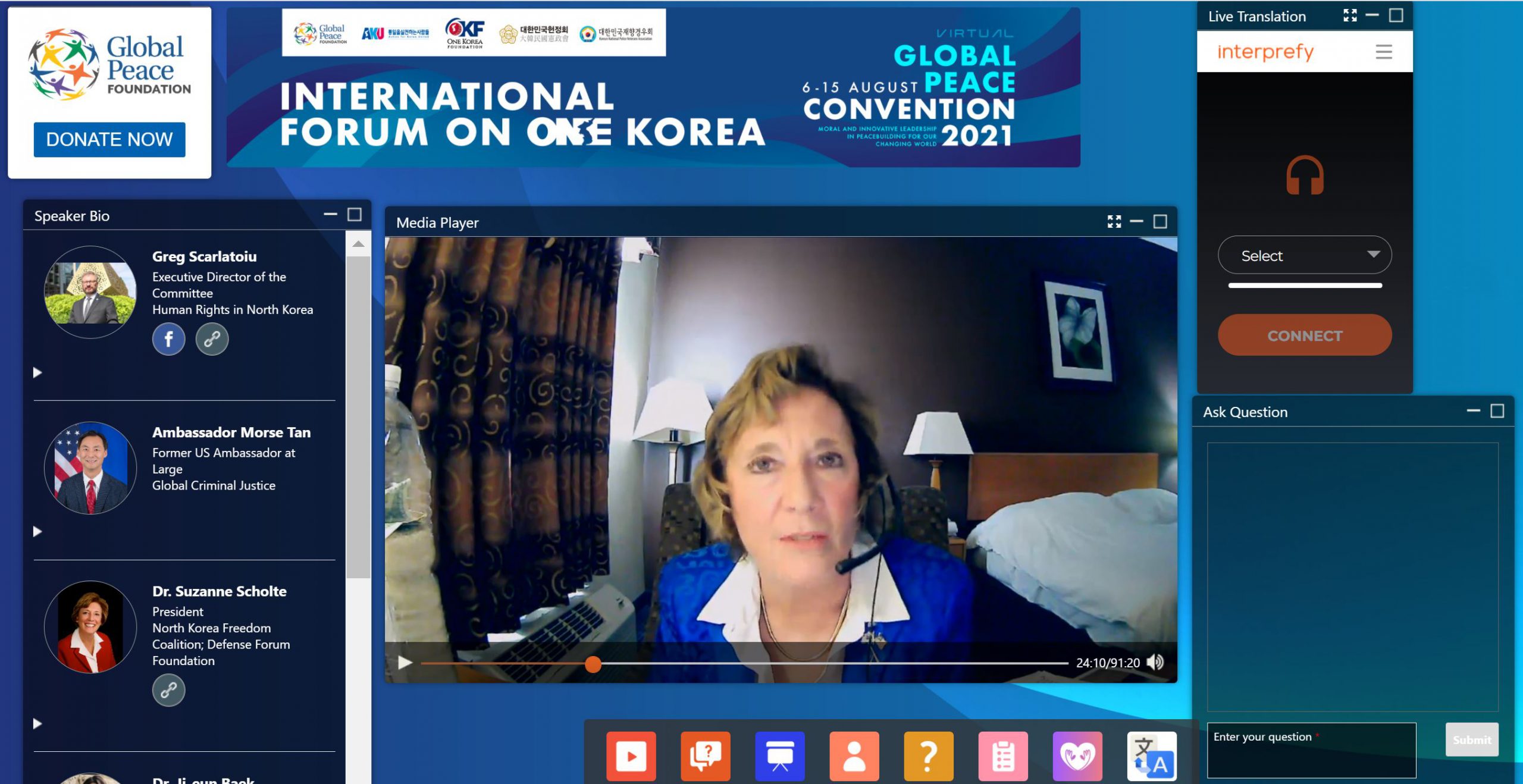 Suzanne Scholte, President of the North Korea Freedom Coalition