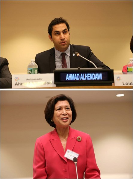 Mr. Ahmad Alhendawi, the UN Secretary-General Envoy on Youth; and Ms. Loida Lewis, former Chair and CEO of TLC Beatrice International