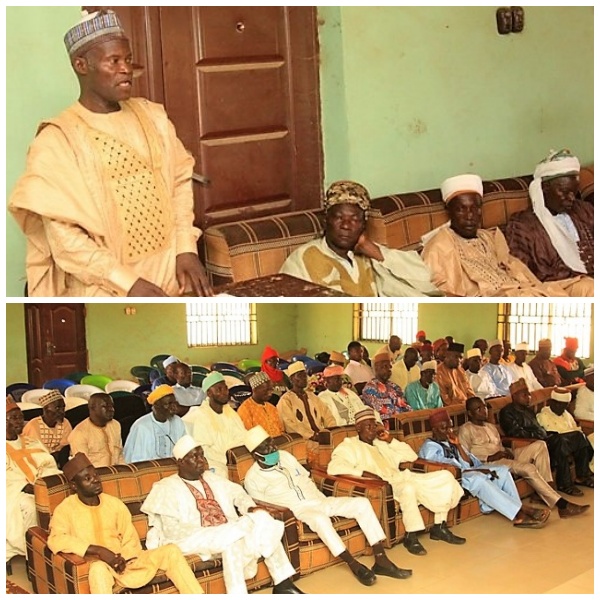Community leaders at the Chawai Stakeholders Peace Forum in Kaduna State, Nigeria.