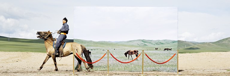 Photographer Daesung Lee produced the photo series "Futuristic Archaeology” to depict how Mongolia’s landscape has changed and that the nomadic lifestyle might only exist in a museum in the future. (un.org)