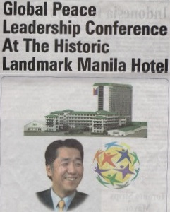 Hyun Jin Moon, Global Peace Foundation, The Manila Bulletin