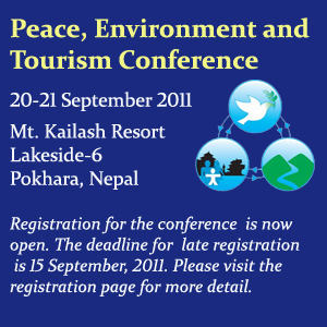 First Peace, Environment and Tourism Conference in Nepal 2011.