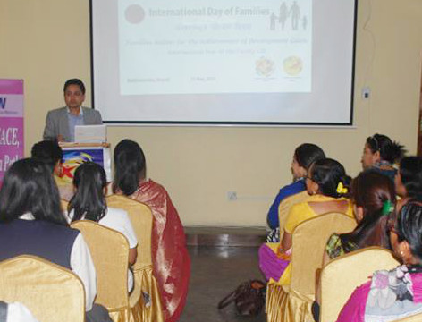 Ram Panta speaks at International Day of Families in Nepal