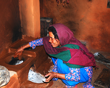Nepalese woman cookstove project