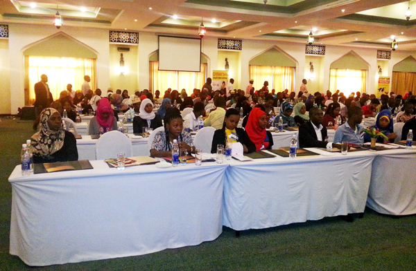 Audience at youth summit in zanzibar for 2015.
