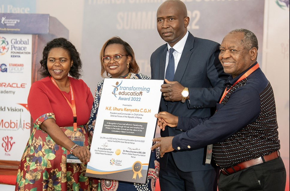 Awards presentation at the Kenya education summit