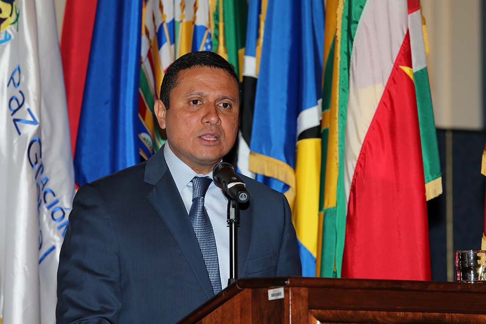 Carlos Morales, foreign minister of Guatemala, at the Organization of American States