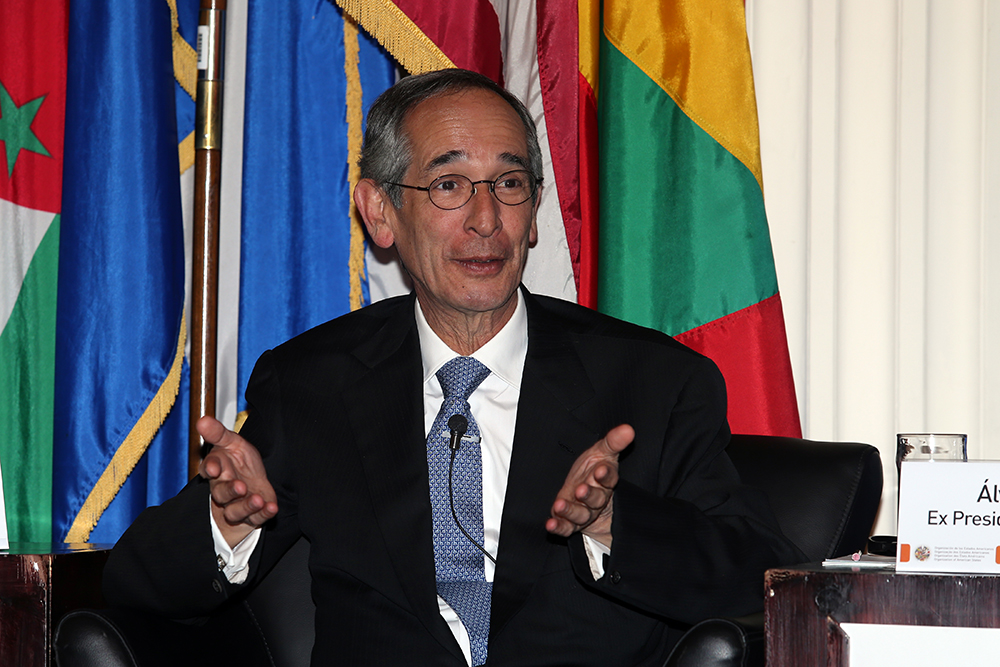 Alvaro Colom at the Organization of American States