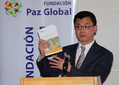 Anthony Kim, co-author of the annual Index of Economic Freedom, spoke at the town hall meeting