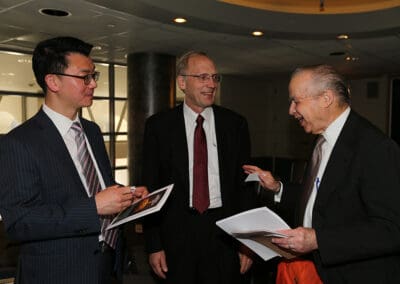 Anthony Kim and David Capara networking at the Ronald Reagan building