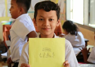 Cambodian Student Shows Art
